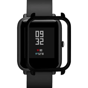 Amazfit Bip Lite Sert Rubber Çerçeve Koruma Kılıf Siyah