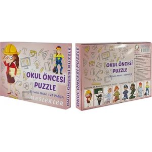 Okul Öncesi Meslekler 8 Farklı Model 24 Parçalı Puzzle