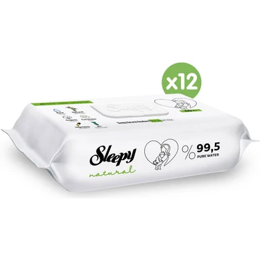 Sleepy Natural Yenidoğan Islak Bebek Bakım Havlusu 12X60 (720