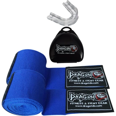 Dragon Boks Bandajı Elastik Bandaj (Çift) ve Dragon Dişlik 2'li