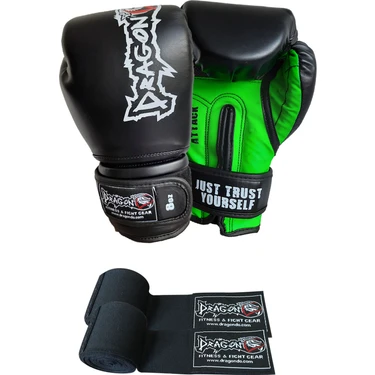 Dragon Attack Boks Eldiveni Kick Boks Muay Thai Boks Eldiveni ve Bandaj 2'li