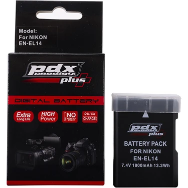 Pdx Nikon ENEL14 Batarya Pil 1800mAh