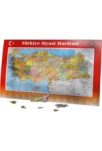 Elux Türkiye Haritası Puzzle 123 Parça Her Il Ayrı Parça (Kutusuz)