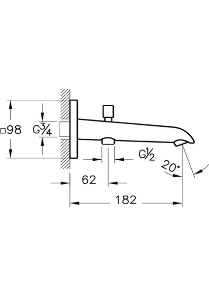 T4 A42499 Çıkış Ucu, El Duşu Çıkışlı
