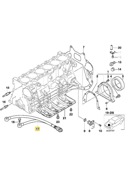 Bmw Uyumlu Vuruntu Sensörü Vdo Oem No 12141435485 ve 13627568422