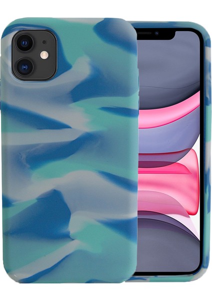 Apple Apple iPhone 11 Kılıf Kadife Iç Yüzey Leke Tutmaz Silinebilir Renkli Desenli Taribo Kılıf Okyanus
