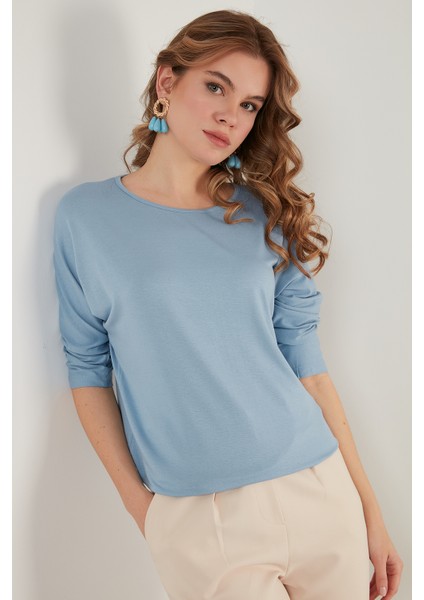 Bisiklet Yaka Truvakar Kol Bluz Bayan Bluz 5861416Y modelleri