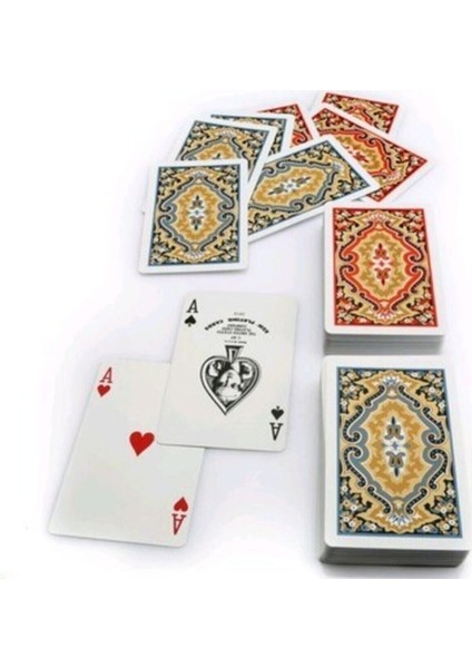 Angora Kem Plastik Oyun Kağıdı Iskambil Kağıdı Çift Deste 52 Oyun