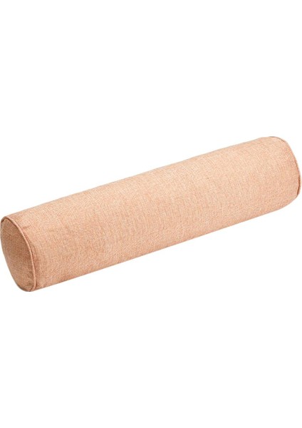 F Fityle Katı Renk Pamuk Keten Silindirik Lomber Destek Yastık Pembe (Yurt Dışından) fırsatları