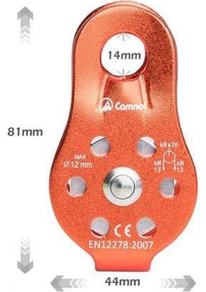 26KN Tırmanma Kasnak Topu Rulman Halat (Yurt Dışından) indirimleri