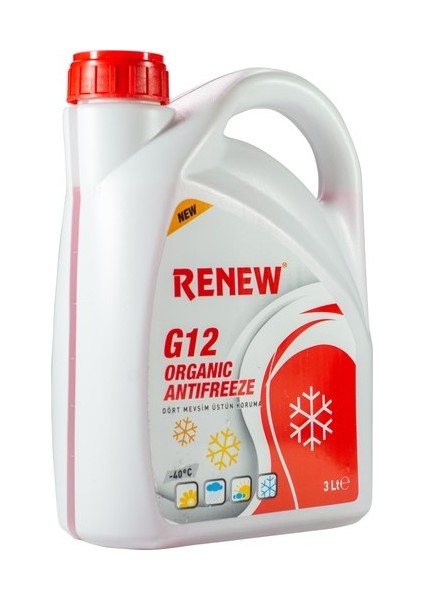 G12 Organik Kırmızı Antifiriz -40C 3 Litre