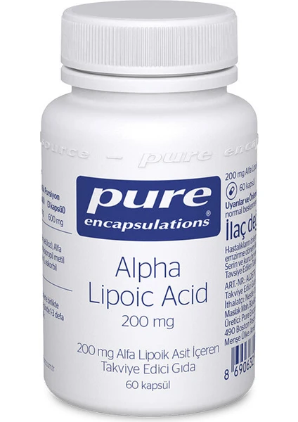 Pure Encapsulations Alpha Lipoic Acid 200 Mg 60 Kapsül