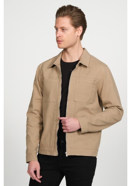 Fermuarlı Erkek Gabardin Gömlek modelleri