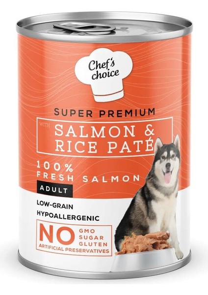 Chefs Choice Pate Salmon&rice Somon Pirinçli Köpek Yas Mamasi 400 gr