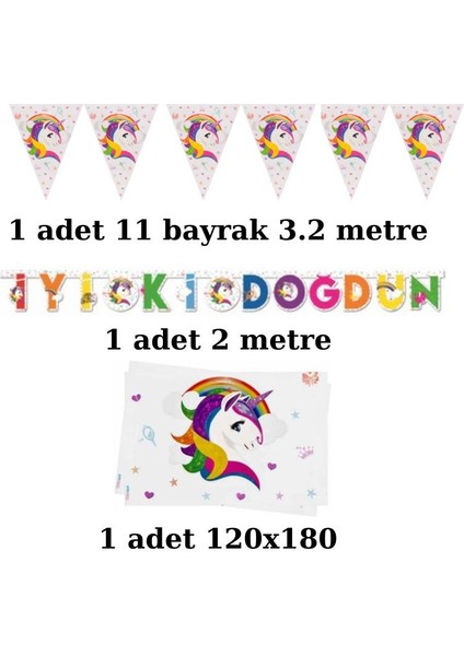 Unicorn Doğum Günü Parti Seti Lisanslı16 Kişilik