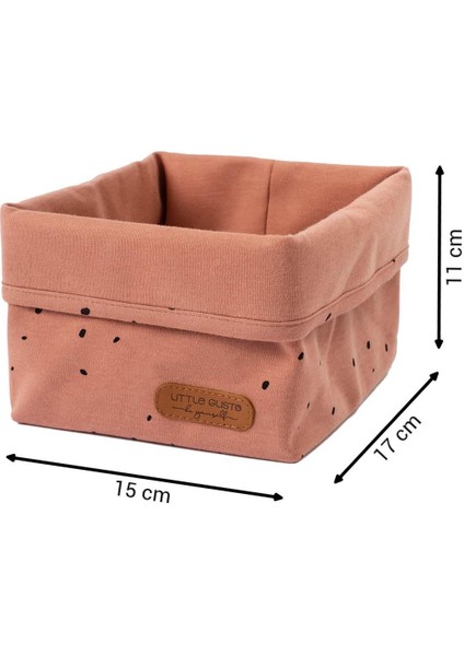 Organizer Sepet Bebek Cosmos Pembe Pamuk 15X17 cm