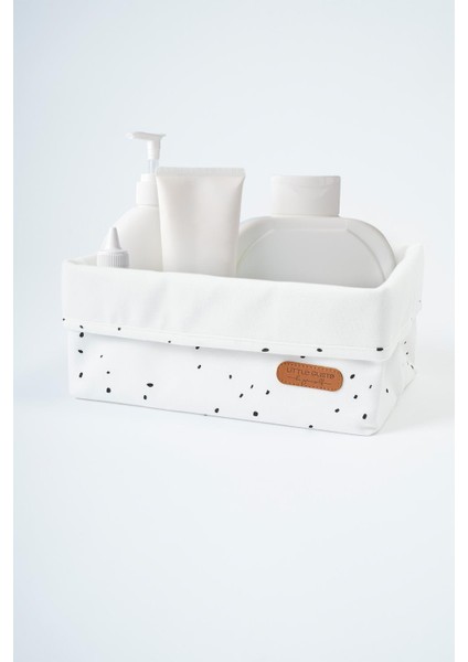 Organizer Sepet Bebek Cosmos Beyaz Pamuk 25X16 cm