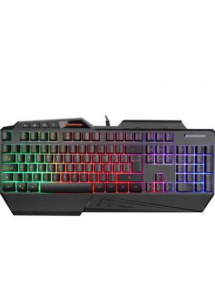 KB-R22 Letho Multimedia Rainbow Backlight Telefon Standlı Membrane Gaming Oyuncu Klavye