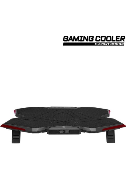 Gp5 E-Sport Desing 5 Fanlı Ledli LCD Kontrol Panelli Pro Standlı 15-17" Uyumlu Notebook Soğutucu