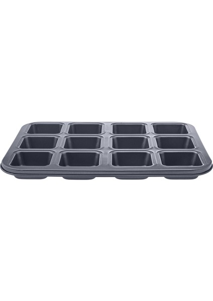 Square Karbon Çelik Brownie 12'li Kek Kalıbı fiyatları