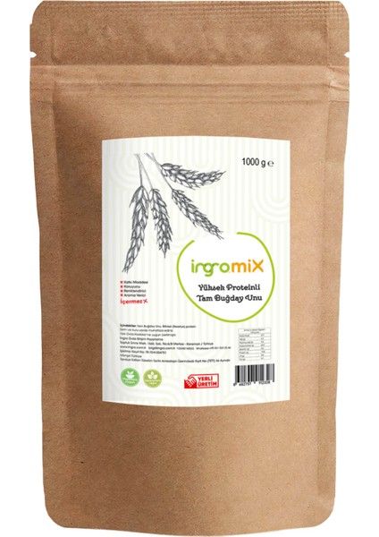 Ingro Yüksek Proteinli Tam Buğday Unu 1000 gr