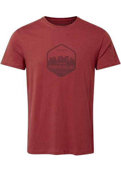 Mens Mightie Ss T-Shirt Erkek Bordo Kısa Kollu Tişört CMT936