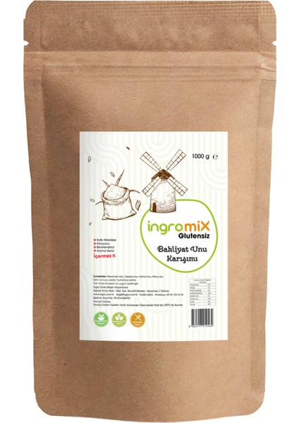 Ingromix Glutensiz Bakliyat Unu Karışımı 1000 G