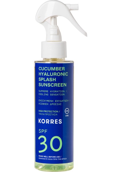 Cucumber Hyaluronic Yüz ve VücutGüneş Koruyucu Sprey SPF30 150ml