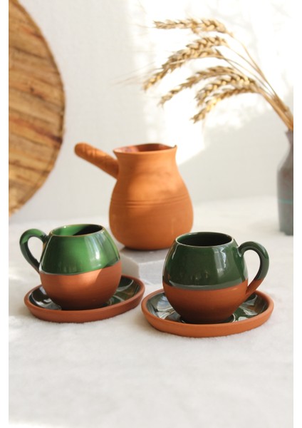 Berceste Iki Kişilik Fincan Takımı (Yeşil)