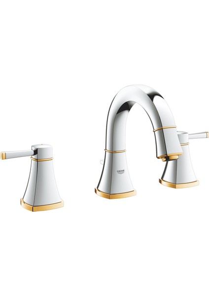 Grandera 3 Delikli Lavabo Bataryası S Boyut Krom,Altin