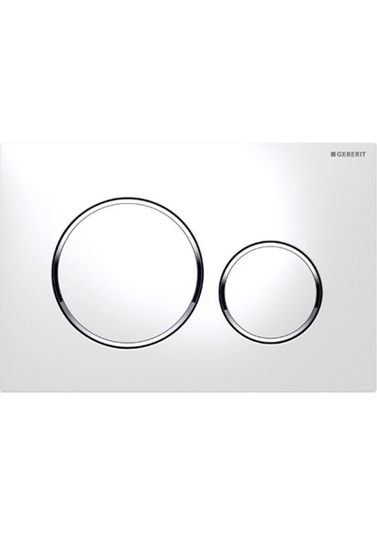 Sıgma20 Kumanda Kapağı, Çift Basmalı, Beyaz/Parlak/Beyaz 115.882.KJ.1