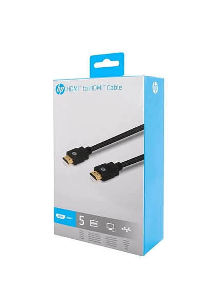 HP001SBBLK5EU 5m HDMI Kablo 4K 3D Destekli High Speed Altın Uçlu modelleri