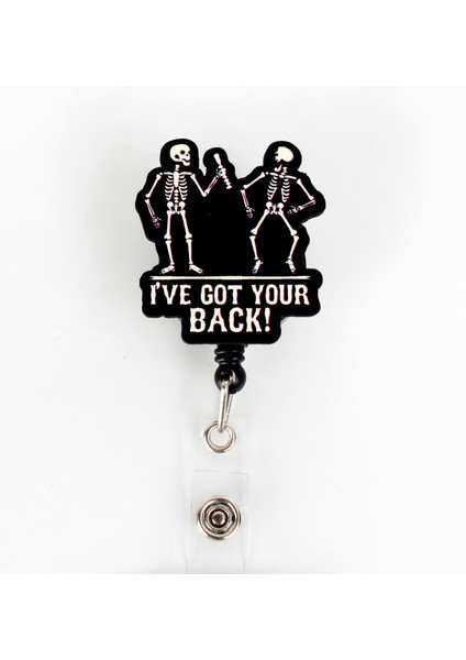 I Have Got Your Back Tasarım Ahşap Yoyo Yaka Kartı Aksesuarı Şeffaf Kart Koruyucu Hediyeli fiyatları