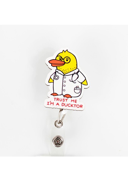 I Am A Ducktor Tasarım Ahşap Yoyo Yaka Kartı Aksesuarı Şeffaf Kart Koruyucu Hediyeli fiyatları