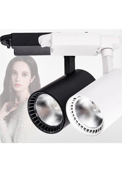 6 Adet 30W LED Ray Spot Vitrin Mağaza Armatürü 2 Metre Ray