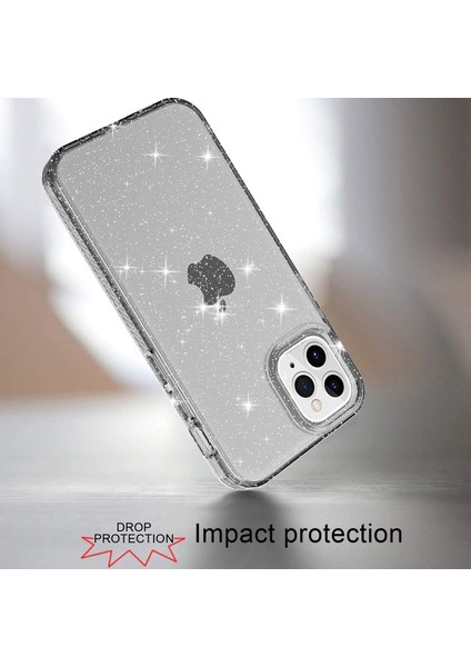 iPhone 12 Mini Için Işıltılı Tpu Telefon Kılıfı - Gri (Yurt Dışından)