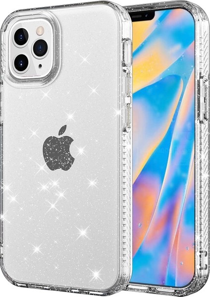 iPhone 12 Mini Için Işıltılı Tpu Telefon Kılıfı - Şeffaf (Yurt Dışından)