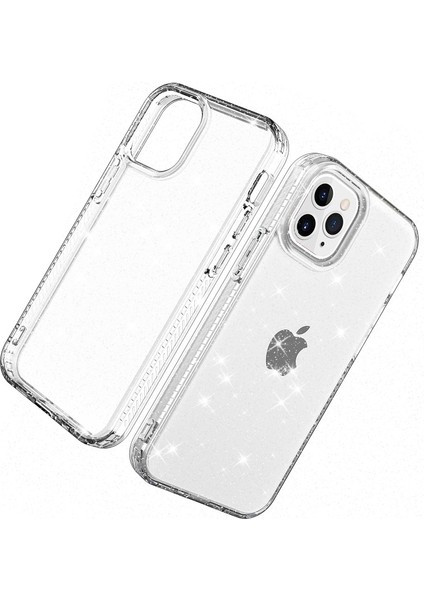 iPhone 12 Mini Için Işıltılı Tpu Telefon Kılıfı - Şeffaf (Yurt Dışından)