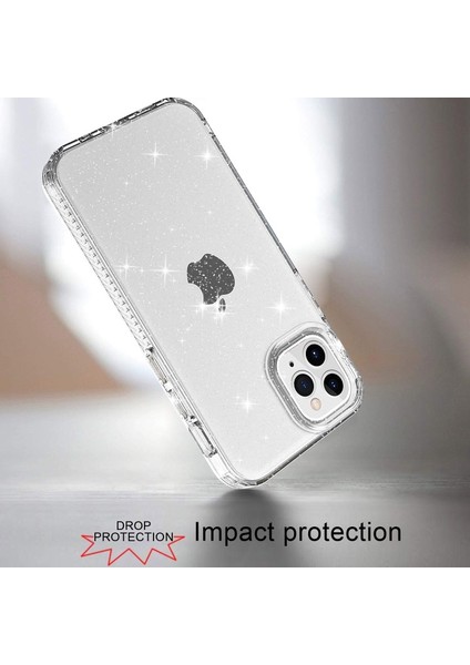 iPhone 12 Mini Için Işıltılı Tpu Telefon Kılıfı - Şeffaf (Yurt Dışından)