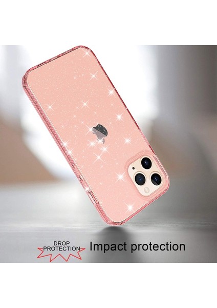 iPhone 12 Pro Max Için Işıltılı Tpu Telefon Kılıfı - Pembe (Yurt Dışından) modelleri
