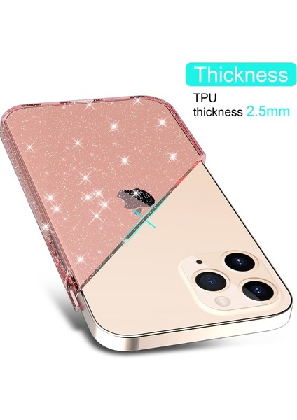 iPhone 12 Pro Max Için Işıltılı Tpu Telefon Kılıfı - Pembe (Yurt Dışından) fırsatları