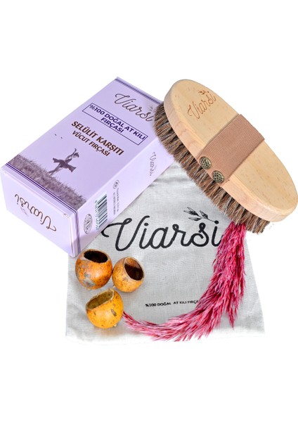 Vücut Fırçası At Kılı ile Yenileyici Etki Sağlayan 100% Doğal 1 Adet