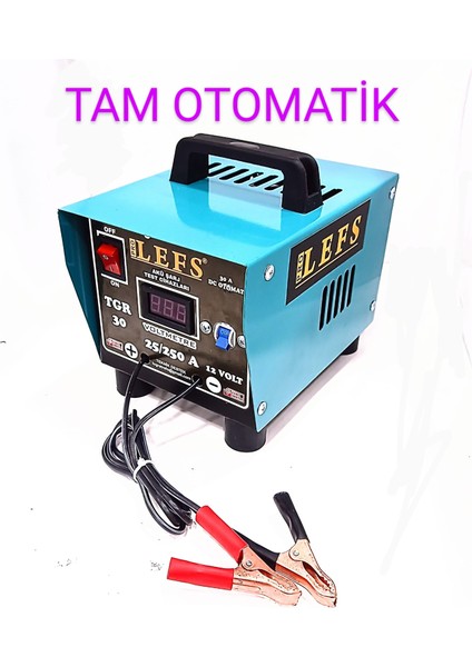 Pro Lefs Tam Otomatik 12 Volt 30 Amper Akü Şarj Cihazı 250 Ampere Kadar Şarj