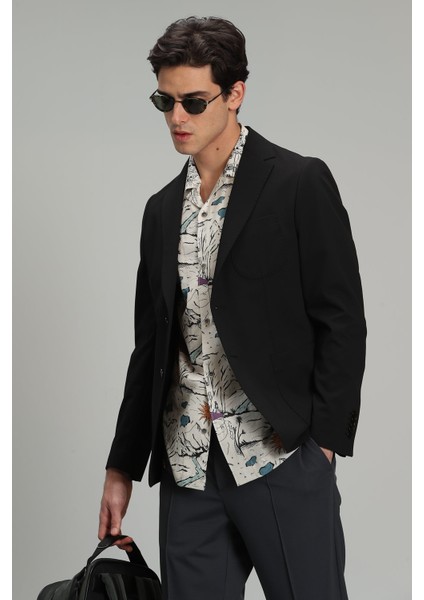 Ester Spor Erkek Blazer Ceket Slim Fit Siyah