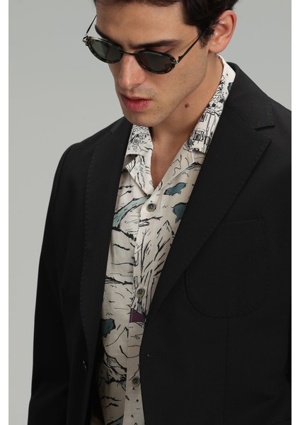 Ester Spor Erkek Blazer Ceket Slim Fit Siyah