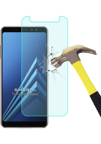 Smart Tech Samsung Galaxy A8 Plus 2018 Temperli Kırılmaz Cam Ekran Koruyucu