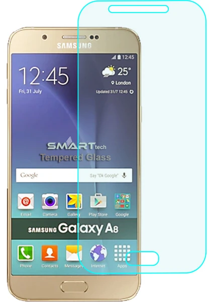 Smart Tech Samsung Galaxy A8 Temperli Kırılmaz Cam Ekran Koruyucu