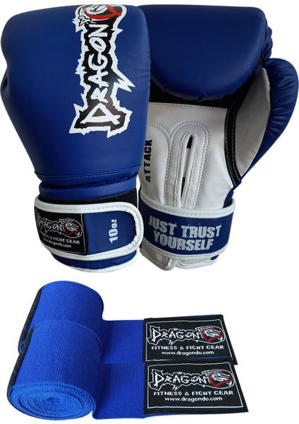 Attack Boks Eldiveni Kick Boks Muay Thai Boks Eldiveni ve Bandaj 2'li Set