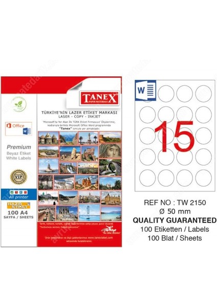 Tw-2150 50 Mmlaser Etiket 100 Ad.