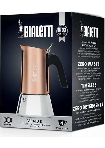 Venüs Mokapot 2 Cup Bakır Renk
